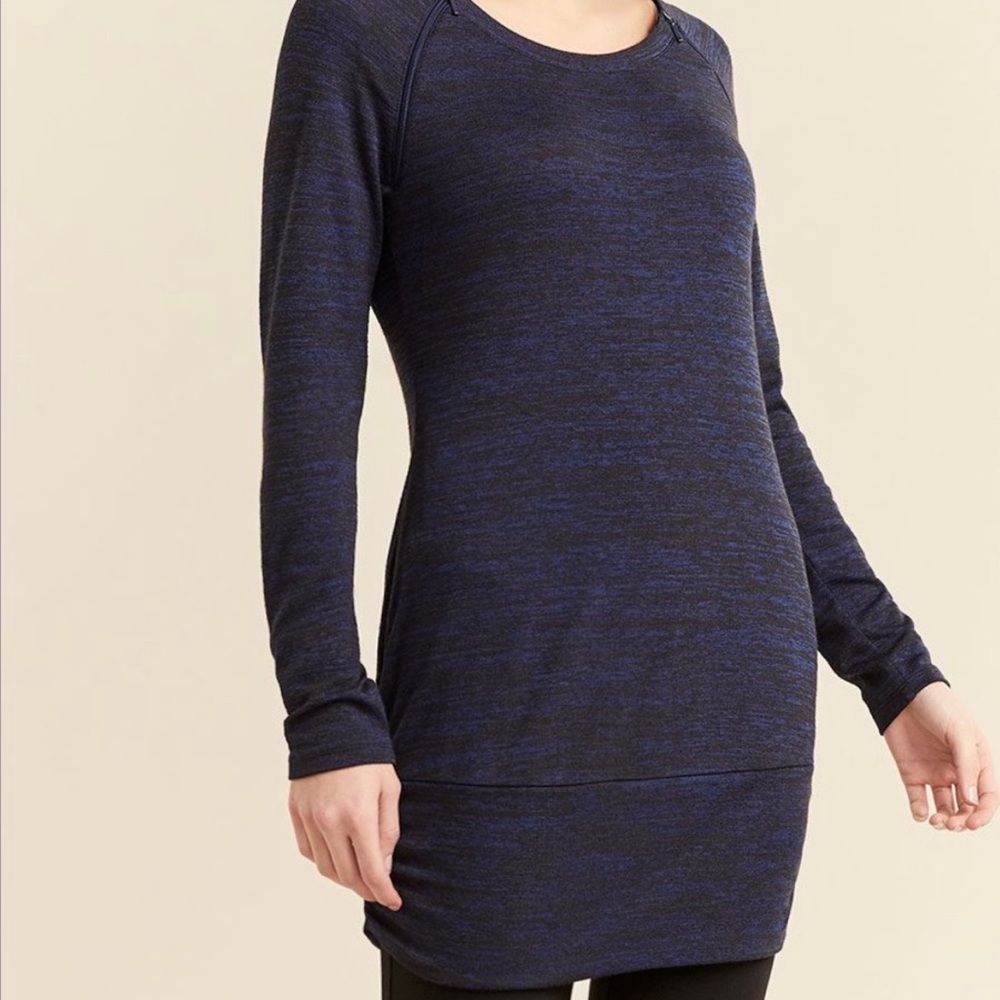 Thyme Maternity Nursing Tunic Top, Navy Blue